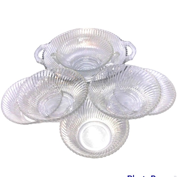 Vintage Dessert/Berry Bowl Set for 5 - Picture 2 of 10